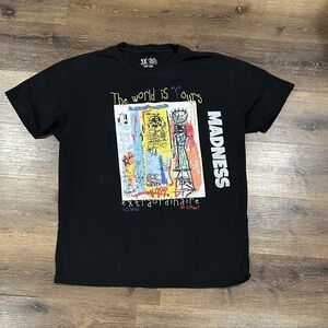 Bleecker & Mercer Black Graphic Tee - "The World Is Yours"
